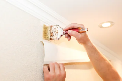 Pose de papier peint à Chalancon — revêtements muraux et toiles de verre